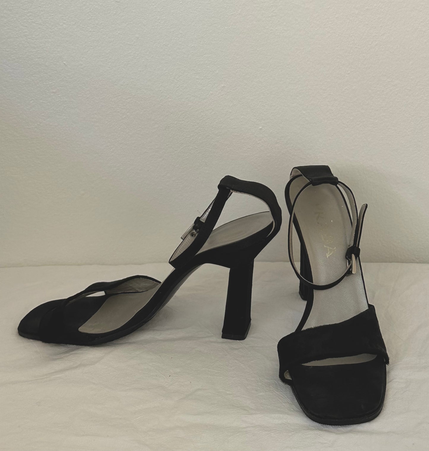 Prada Ponyhair Heeled Sandal (38)