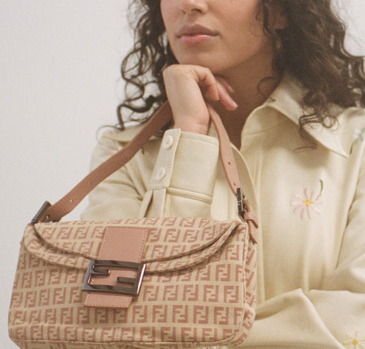 Fendi Zucchino Baguette Bag