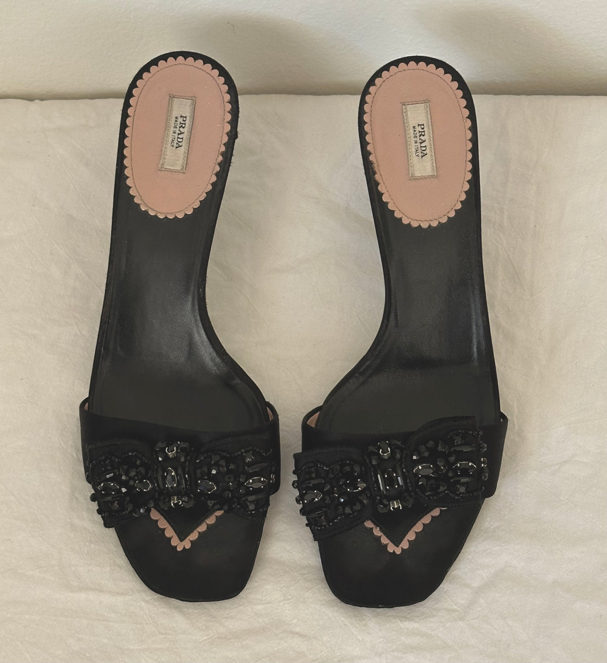 Prada Jewelled Bow Heel