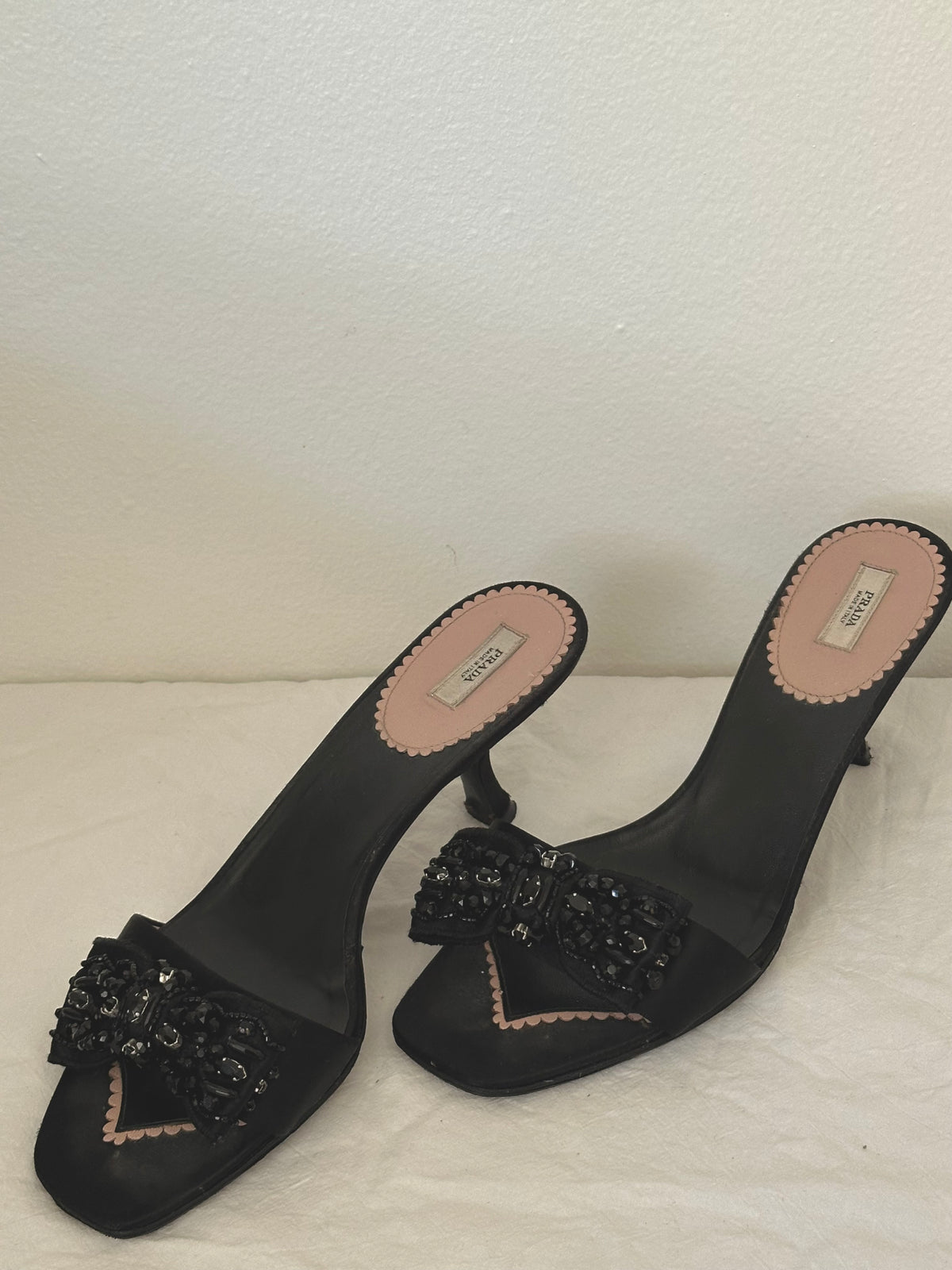 Prada Jewelled Bow Heel