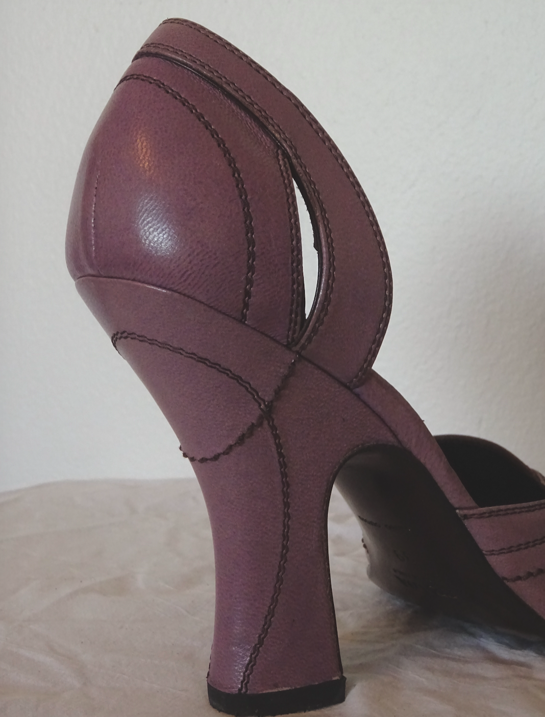Prada Mauve Peep-toe Heels (39)